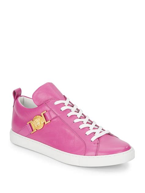 versace schue|Versace pink sneakers.